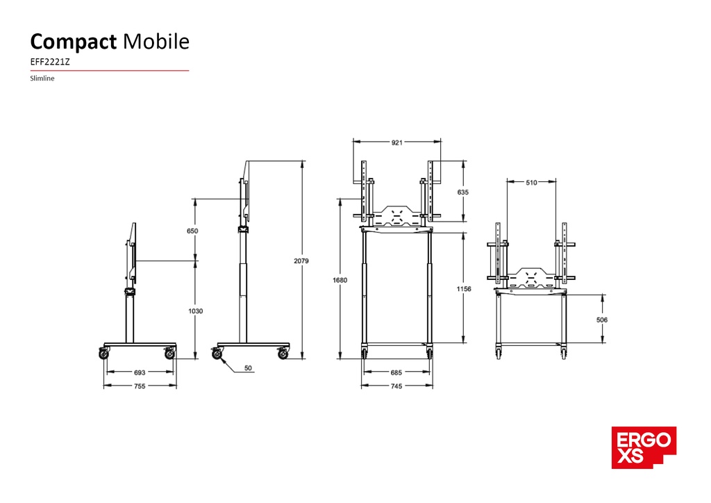 Mobiele lift Slimline Compact Mobile