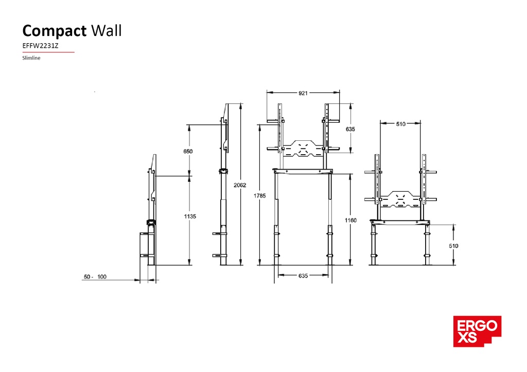 Mobiele lift Slimline Compact Wall