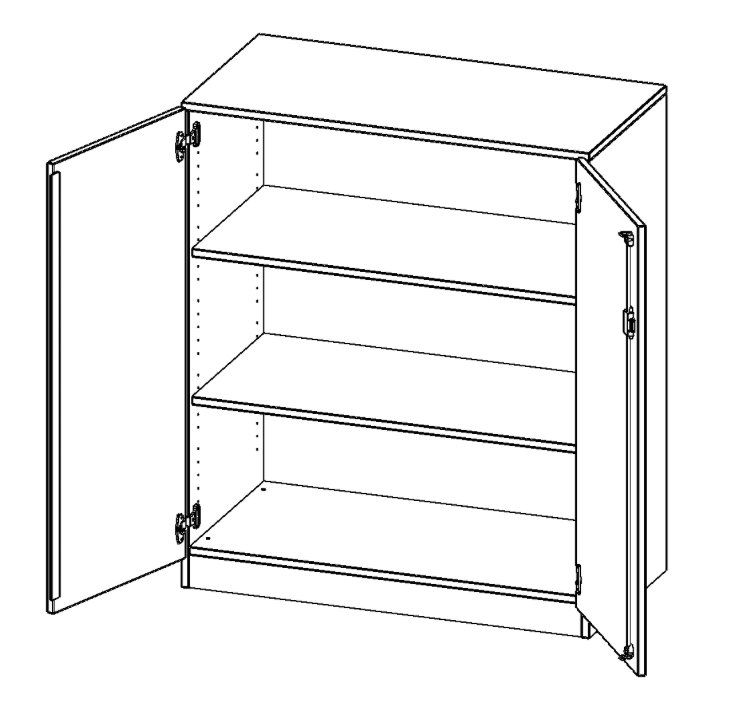 KAST 3 OH - SERIE EVO180 - 100 x 118 x 60 cm
