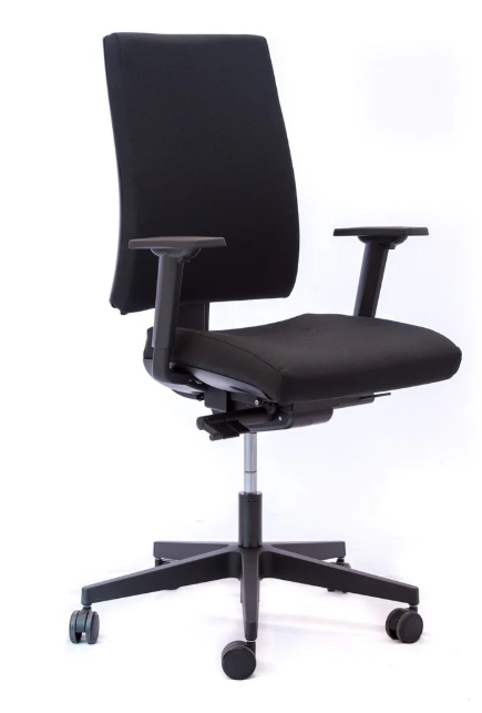 Bureaustoel Mats Zwart met 3D-armleuningen