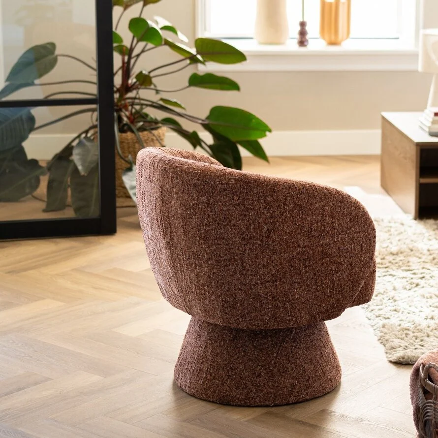 Lenn - draaibare fauteuil in chenille
