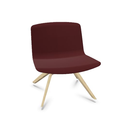 Armchair on wooden base