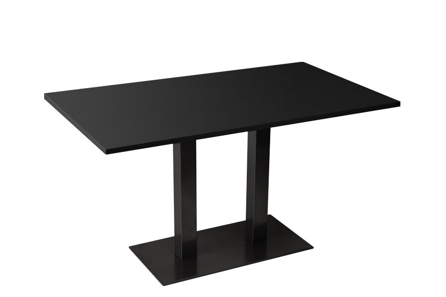 Doppio - tafel met dubbele centrale poot - met rechthoekig onderstel - hoogte 76,5 cm