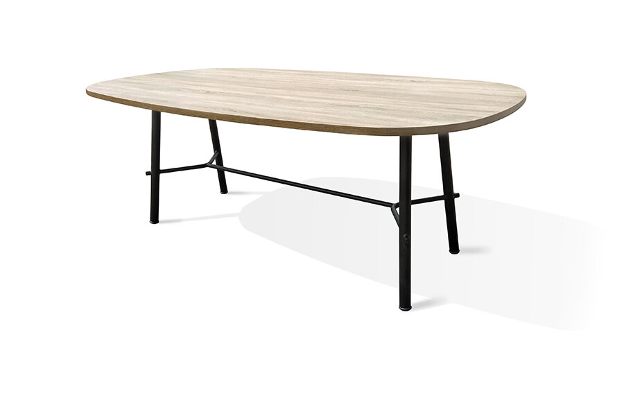 [ASTA-OVAAL-104-V2-DECOR BLAD-TBA-Kleur onderstel] Asta - ovale tafel - hoogte 104 cm (Nog te bepalen, Nog te bepalen)
