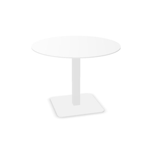 Meeting table with glass worktop - Squared base W. 55 - L.100 / D.100 / H.74,5