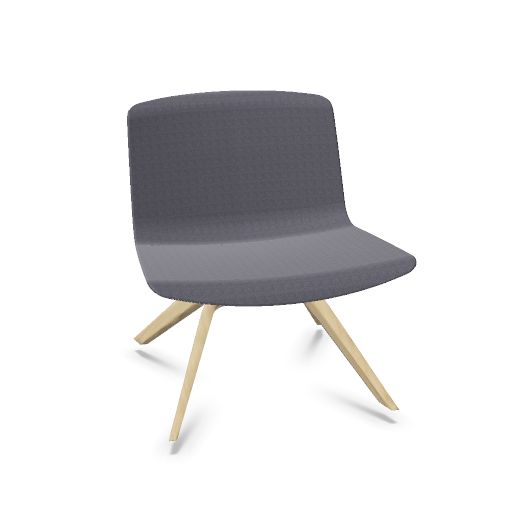 Armchair on wooden base