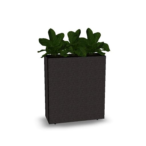 [MATERIALS_SINGLE.FabricCollection=Carlow;MATERIALS_SINGLE.FabricColour=cam_clw01;MATERIALS_SINGLE.FabricGroup=PG1;FRAME.Frame_Colour=RAL9005;OPTIONS_PB.PlantVisibility=PlantsSoil] Akoestische plantenbak - Small