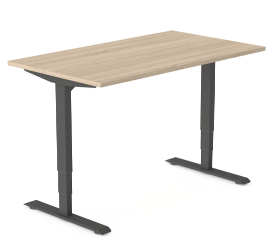 Flexframe enkel bureau recht 160 x 80 cm, elektrisch verstelbaar 65 - 130 cm, incl. memoryfunctie