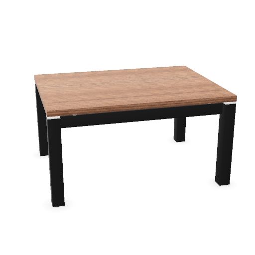 T04 TABLE 80X60X42 WITH 4 SQUARE LEGS, MELAMINE TOP