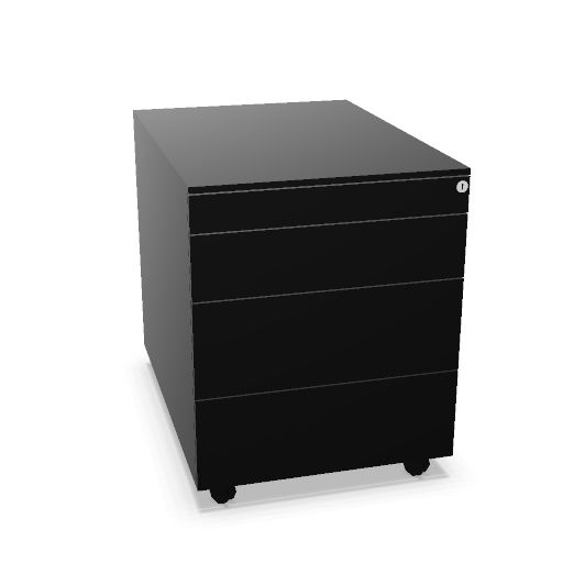 Neutral 3+1 verrijdbaar  3x laden - 1x pennenlade