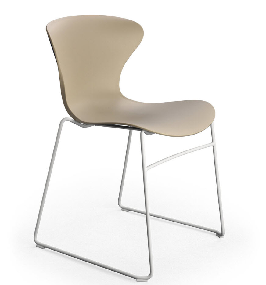 [IRL] Ira lugo - kuipstoel met slede-onderstel - in matte kunststof (Nog te bepalen, Nog te bepalen)