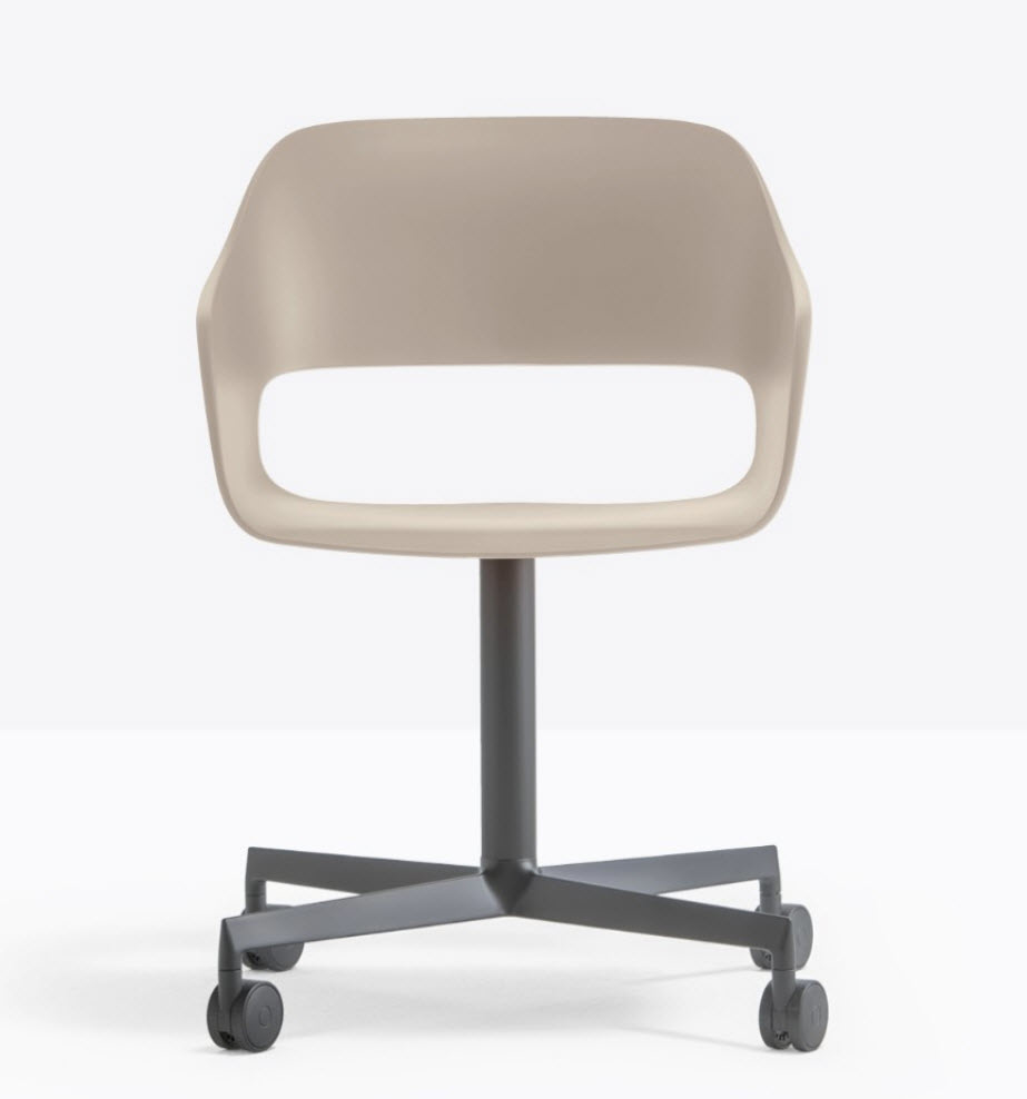 [2775-Polypropylene shell-TBA-Colour frame] Babila vergaderstoel - op wielen (Nog te bepalen, Nog te bepalen)