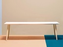 Babila wood - vergadertafel - wit blad