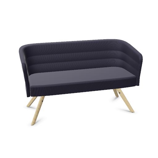 CELL 75 2 seater sofa with 4 legs