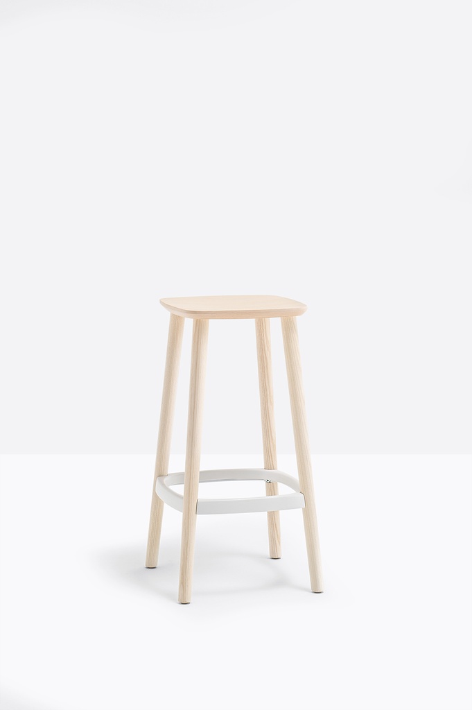 [2706-Ash frame-TBA-Foot rest-TBA] Babila barkruk in hout (Nog te bepalen, Nog te bepalen)