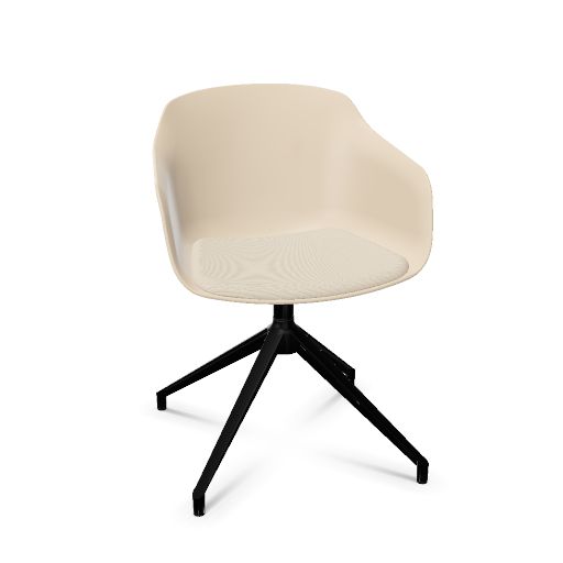 DAME CHAIR SHELL SEAT UPH.  UNICA BASE