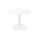 Meeting table with glass worktop - Squared base W. 55 - L.100 / D.100 / H.74,5