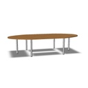 ovaal tafel 10p l320xp140 ep30 2 plt drt l140+2 plt ellipsen pp obtx6 6 metalen poten ø 70