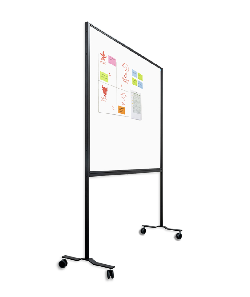 Workboard emailstaal wit - zwart onderstel