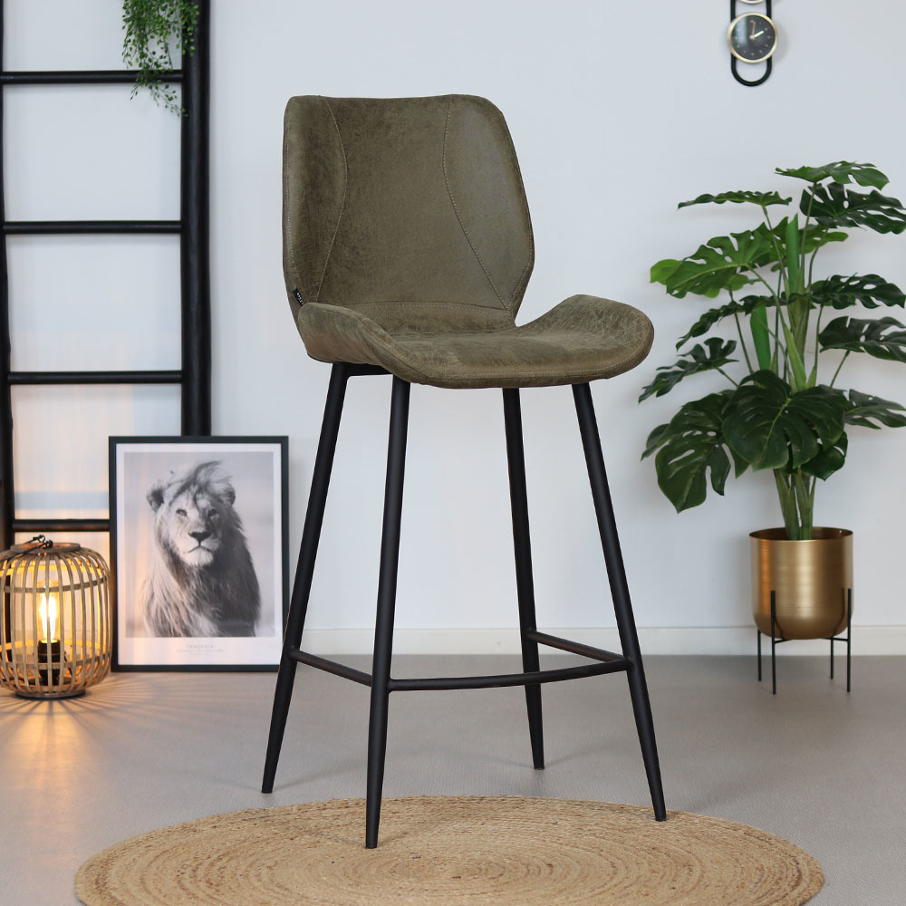 Barrel - barkruk in eco-leer