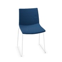 KANVAS CHAIR FULL UPH. - WIRE STEEL SLED