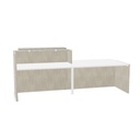 Z2 COMPOSITION 2 WORKSTATIONS AND TERMINAL LOW COUNTER W.286 D.112,5 H.116,5 RIGHT