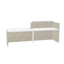 Z2 COMPOSITION 2 WORKSTATIONS AND TERMINAL LOW COUNTER W.286 D.112,5 H.116,5 LEFT